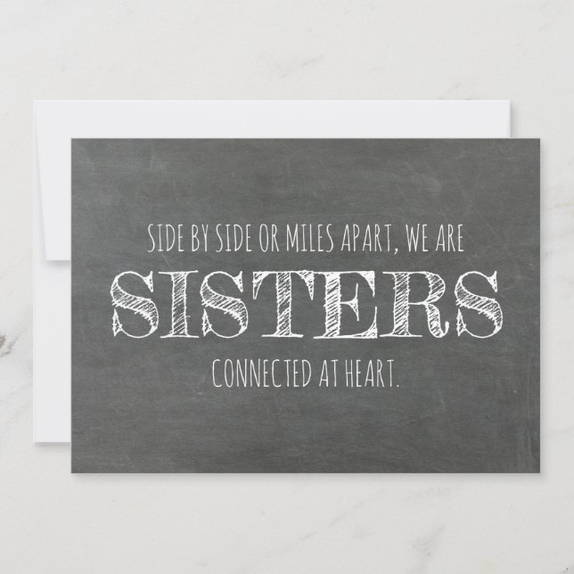 Chalkboard Bridesmaid / Maid of Honor Proposal Invitation (Front)