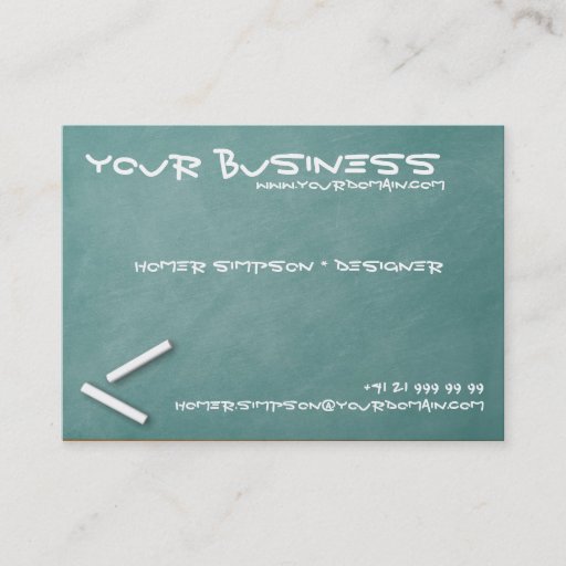 Customizable Chalkboard Business Card