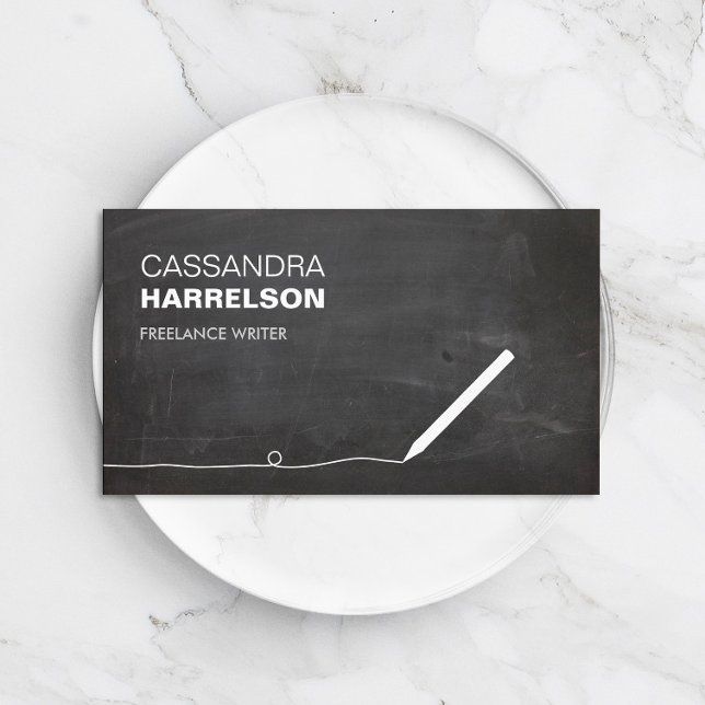 CHALKBOARD BUSINESS CARD FOR AUTHORS & WRITERS (Creator Uploaded)