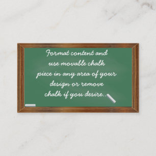 Chalkboard business card template
