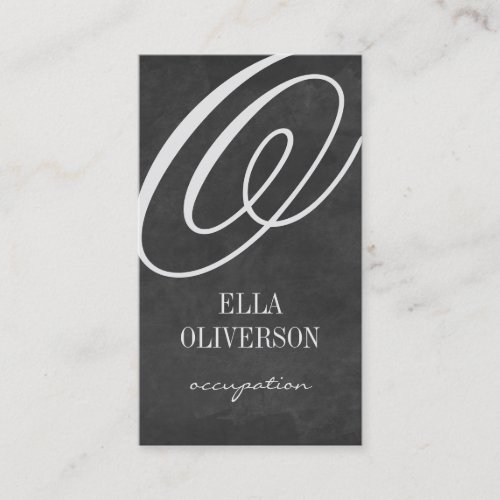 Chalkboard business card template Monogram