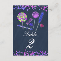 Chalkboard Candy Land Sweets Chalk Table Number