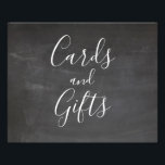 Chalkboard cards and gifts sign. Modern wedding Photo Print<br><div class="desc">Chalkboard wedding cards and gifts sign. Contact me,  please,  if you need additional items.</div>