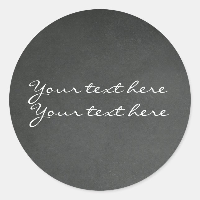 Chalkboard Chalk Custom Party Favor Stickers (Front)