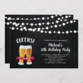 Chalkboard, Cheers 30th Birthday Party Invitation (Front/Back)
