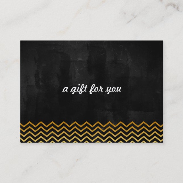 Chalkboard Chevron Salon and Spa Gift Certificate (Front)