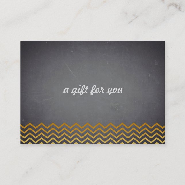 Chalkboard Chevron Salon and Spa Gift Certificate (Front)