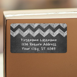 Chalkboard Chevrons with Whimsical Type Label