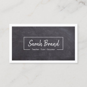 Chalkboard Chic - Teacher Business Card