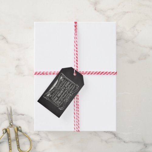 Chalkboard Christian Christmas Gift Tags