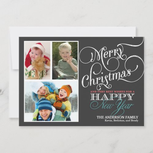 Chalkboard Christmas 3_Photo Holiday Flat Card