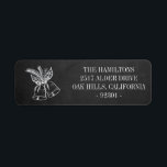Chalkboard Christmas Bells Personalized Address Label<br><div class="desc">Chalkboard background with hand drawn chalk bells and foliage return address label. Personalize text,  font style,  color and size.</div>