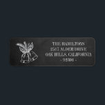 Chalkboard Christmas Bells Personalized Address Label<br><div class="desc">Chalkboard background with hand drawn chalk bells and foliage return address label. Personalize text,  font style,  color and size.</div>