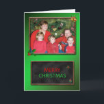 Chalkboard Christmas card<br><div class="desc">Add your picture to a chalkboard Christmas card. With a lovely inner verse this is the perfect card for your family to send.</div>