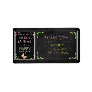 Chalkboard Christmas Collection Label
