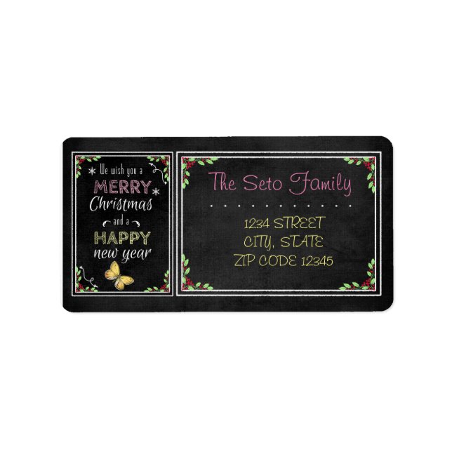 Chalkboard Christmas Collection Label (Front)