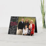 Chalkboard Christmas Folded Photo Card<br><div class="desc">Chalkboard Christmas folded photo card with watercolor "merry Christmas painted script and holiday chalk and snow elements.</div>