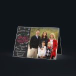 Chalkboard Christmas Folded Photo Card<br><div class="desc">Chalkboard Christmas folded photo card with watercolor "merry Christmas painted script and holiday chalk and snow elements.</div>