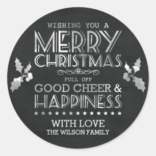 Chalkboard Christmas Gift Stickers / Labels