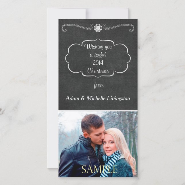 Chalkboard Christmas Holiday Card (Front)