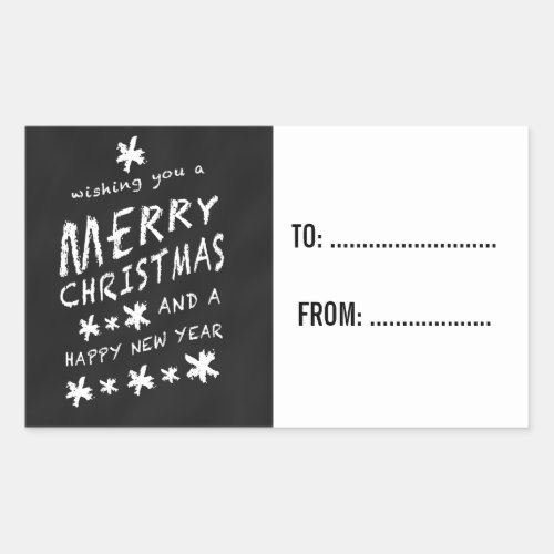 CHALKBOARD CHRISTMAS HOLIDAY GIFT LABELS