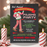 Chalkboard Christmas Pajama Party Invitations<br><div class="desc">Chalkboard Christmas Pajama Party Invitations Super cute for the Holidays, this Christmas party is for adults or kids that have a pajama theme. Features Santa pj's and reindeer slippers, fun fonts and banners all on a chalkboard background. Hand drawn illustration by McBooboo's. To make more changes go to Personalize this...</div>