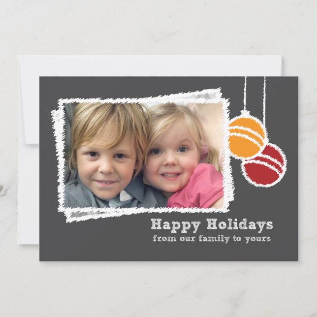 Chalkboard Christmas Photo Holiday (Front)