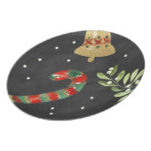 Chalkboard Christmas Plate Candy Cane Melamine (Left Side)