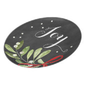 Chalkboard Christmas Plate Mistletoe Melamine (Left Side)