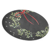 Chalkboard Christmas Plate Wreath Melamine (Right Side)