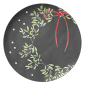 Chalkboard Christmas Plate Wreath Melamine (Front)
