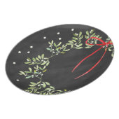 Chalkboard Christmas Plate Wreath Melamine (Left Side)