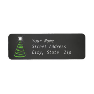 Chalkboard Christmas Return Address Label