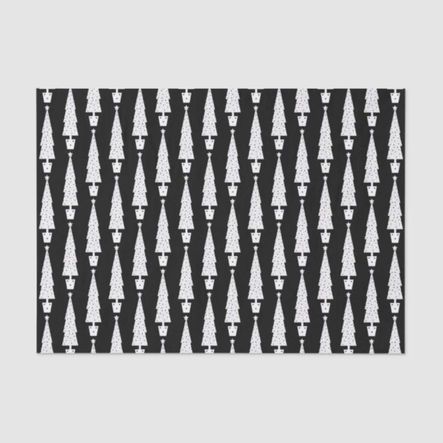 Chalkboard Christmas Tree Holiday Tissue Paper (Front)