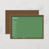 Chalkboard - Chubby Business Card (Front/Back)