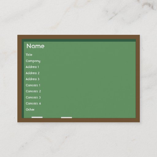 Customizable Chalkboard - Chubby Business Card