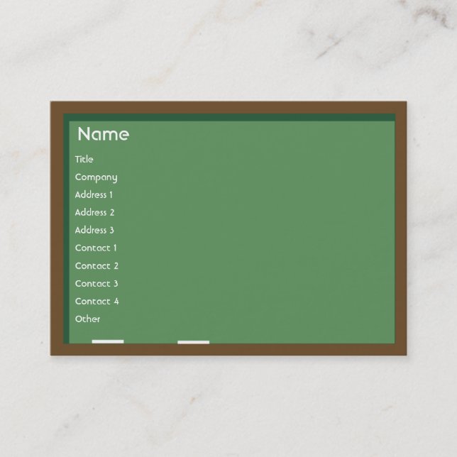 Chalkboard - Chubby Business Card (Front)