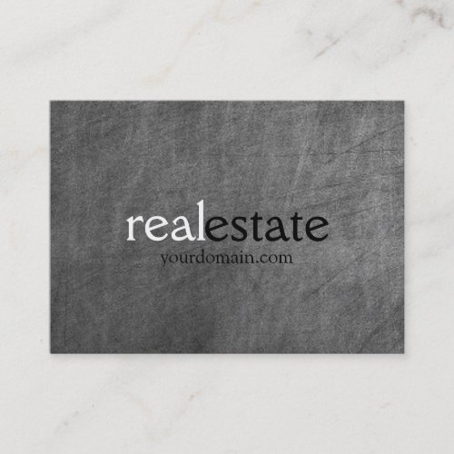 Chalkboard Chubby Real Estate Agent Business Card