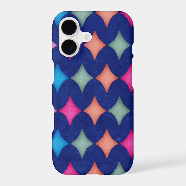 Chalkboard Circus Pattern Iphone Case (Back)