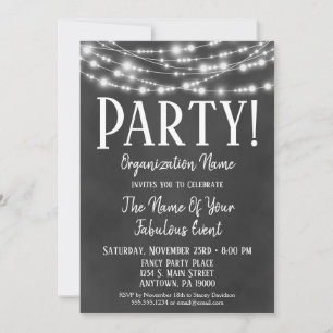 Chalkboard Corporate Party Invitation