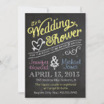 Chalkboard Couples Wedding Shower Invitation at Zazzle