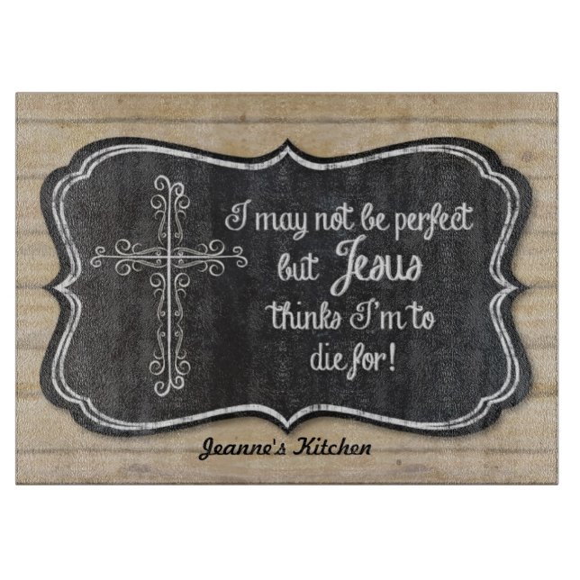 Chalkboard Cross Christian Wooden Fence Boards (Front)