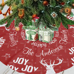 Chalkboard Crossed Arrow Deer Christmas Brushed Polyester Tree Skirt<br><div class="desc">Rd and White Crossed Arrow Red Deer Christmas or any custom color - just click customize</div>