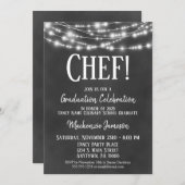 Chalkboard Culinary Graduation Party Invitation (Front/Back)