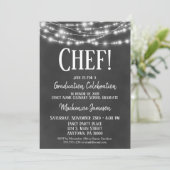 Chalkboard Culinary Graduation Party Invitation (Standing Front)
