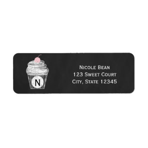Chalkboard Cupcake Birthday Address Labels