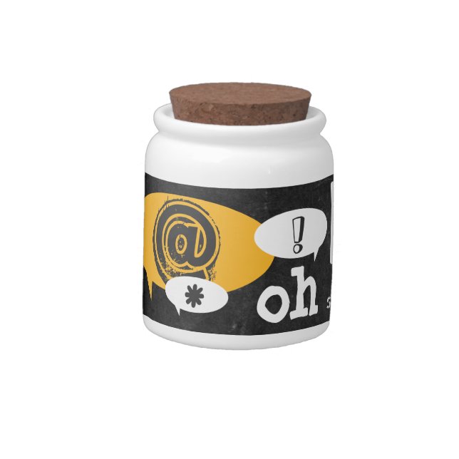 Chalkboard Cuss & Swear Jar (Left)