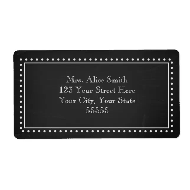 Chalkboard Custom Address Labels Zazzle