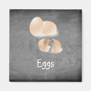 Chalkboard custom to buy shopping list food eggs magnet