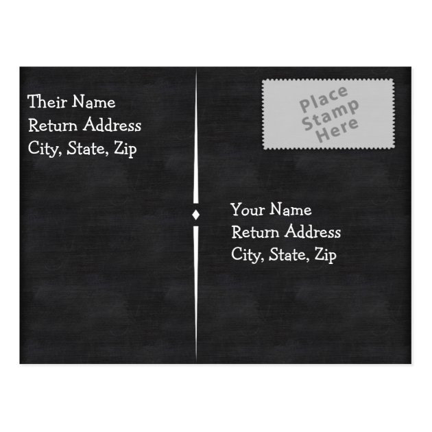 Chalkboard Custom Wedding RSVP Postcard